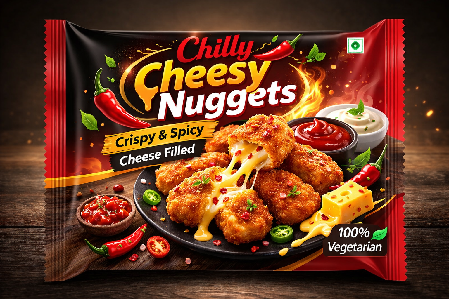 CHILLI CHEESY NUGGETS 400GM =mccain
